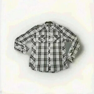 BKE Vintage Mens Large Standard Fit Pearl Snap Long Sleeve Western Shirt